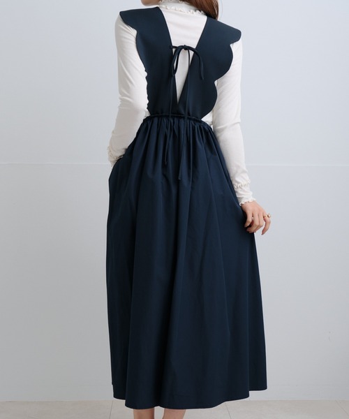 Neige(ネージュ)の「スカラップタフタ切替ジャンパースカート(ジャンパースカート・レディース・ネイビー/ブラック・ONE SIZE)」の19枚目の写真