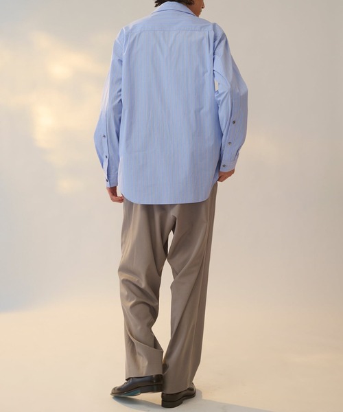 UJOH(ウジョー)の「【UJOH HOMME/ウジョー】Wide Set Open Collar Shirt(シャツ/ブラウス・メンズ・ブルー・4/5)」の4枚目の写真