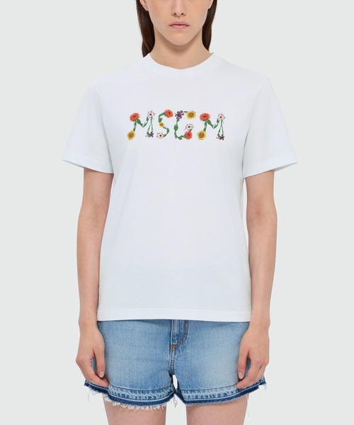 MSGM(エムエスジーエム)の「MSGM FLOWER エンブロイダリーロゴTシャツ(Tシャツ/カットソー・レディース・ブラック/ホワイト・S/M)」の4枚目の写真