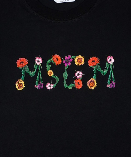 MSGM(エムエスジーエム)の「MSGM FLOWER エンブロイダリーロゴTシャツ(Tシャツ/カットソー・レディース・ブラック/ホワイト・S/M)」の8枚目の写真