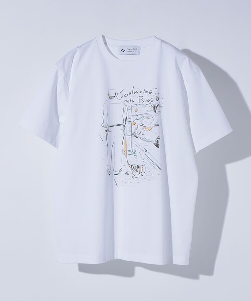 City Ambient Products(シティアンビエントプロダクツ)の「【City Ambient Products別注】佐伯 ゆう子: アート Tシャツ(Tシャツ/カットソー・メンズ・ホワイト/ライトホワイト・MEDIUM/LARGE/X-LARGE)」の1枚目の写真