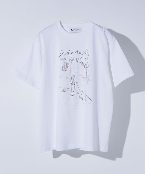 City Ambient Products(シティアンビエントプロダクツ)の「【City Ambient Products別注】佐伯 ゆう子: アート Tシャツ(Tシャツ/カットソー・メンズ・ホワイト/ライトホワイト・MEDIUM/LARGE/X-LARGE)」の2枚目の写真