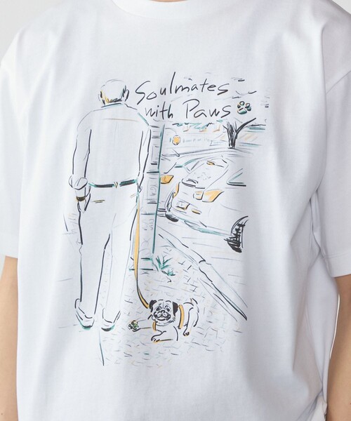 City Ambient Products(シティアンビエントプロダクツ)の「【City Ambient Products別注】佐伯 ゆう子: アート Tシャツ(Tシャツ/カットソー・メンズ・ホワイト/ライトホワイト・MEDIUM/LARGE/X-LARGE)」の9枚目の写真