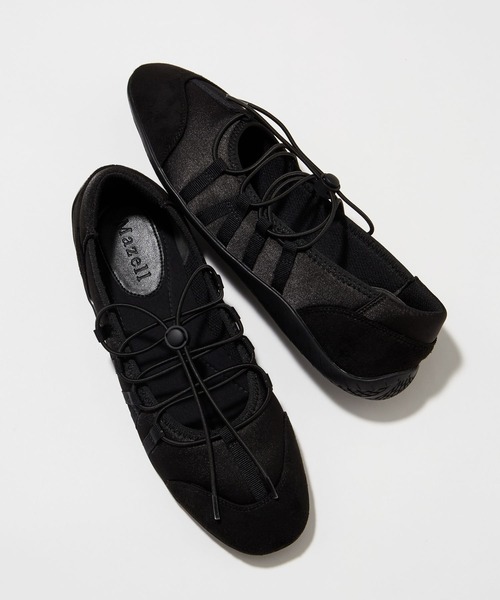 BARNYARDSTORM（バンヤードストーム）の「BARNYARDSTORM / コードサテンバレエスニーカー【一部店舗限定】（スニーカー・レディース・ブラウン/ブラック・LL/L/M/S）」の3枚目の写真