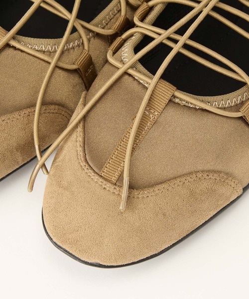 BARNYARDSTORM（バンヤードストーム）の「BARNYARDSTORM / コードサテンバレエスニーカー【一部店舗限定】（スニーカー・レディース・ブラウン/ブラック・LL/L/M/S）」の8枚目の写真