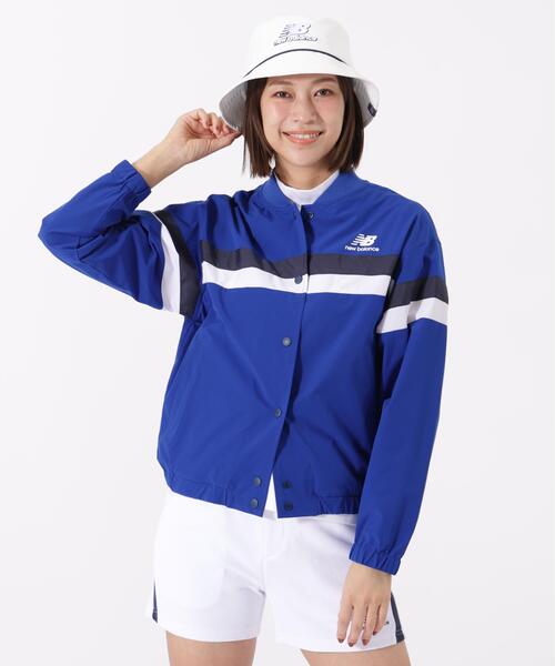New Balance Golf(ニューバランスゴルフ)の「【new balance golf】リブカラーブルゾン (WOMENS)(ブルゾン・レディース・ホワイト/ブルー系その他2・LARGE/SMALL/MEDIUM)」の1枚目の写真