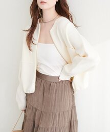 natural couture | ニットジップブルゾン(ブルゾン)