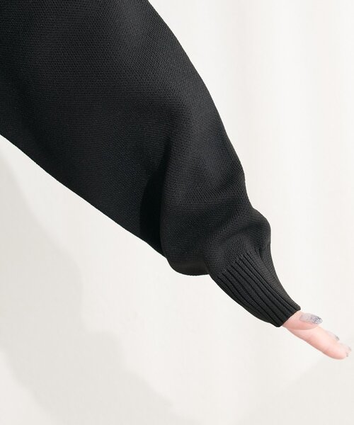 natural couture(ナチュラルクチュール)の「ニットジップブルゾン(ブルゾン・レディース・オフホワイト/ベージュ/ブラック/サックスブルー・FREE)」の18枚目の写真