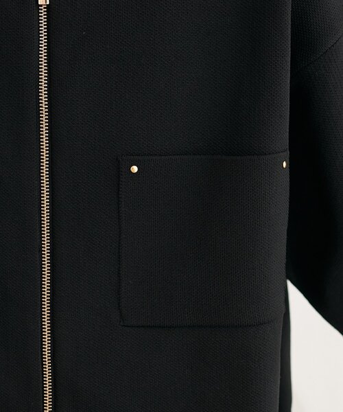 natural couture(ナチュラルクチュール)の「ニットジップブルゾン(ブルゾン・レディース・オフホワイト/ベージュ/ブラック/サックスブルー・FREE)」の21枚目の写真