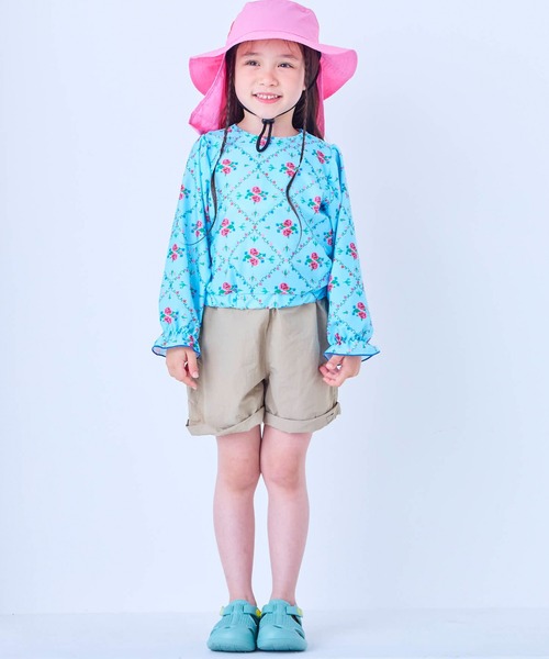 MARKEY'S（マーキーズ）の「【水着/UVカット】パフスリーブラッシュガード(総柄)（ラッシュガード・キッズ・ライトブルー/アイボリー・110/100/90/80/140/130/120）」の11枚目の写真