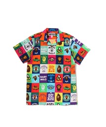 BABY MILO PATCHWORK OPEN COLLAR SHIRT