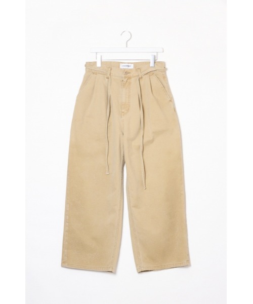 DISCOVERED(ディスカバード)の「DISCOVERED CHINO LAME PANTS(チノパンツ・メンズ・ベージュ/ブラック・3/1)」の1枚目の写真