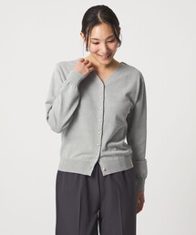フェイクパールボタン 2WAY Vネックニット ‐ウォッシャブル‐<A DAY IN THE LIFE>