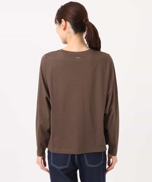 MK MICHEL KLEIN(エムケーミッシェルクラン)の「シルケット天竺リラックスカットソー/接触冷感/洗える(Tシャツ/カットソー・レディース・ターコイズブルー/ブラウン/ホワイト・38)」の12枚目の写真