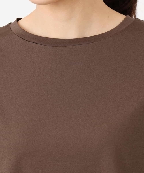 MK MICHEL KLEIN(エムケーミッシェルクラン)の「シルケット天竺リラックスカットソー/接触冷感/洗える(Tシャツ/カットソー・レディース・ターコイズブルー/ブラウン/ホワイト・38)」の13枚目の写真