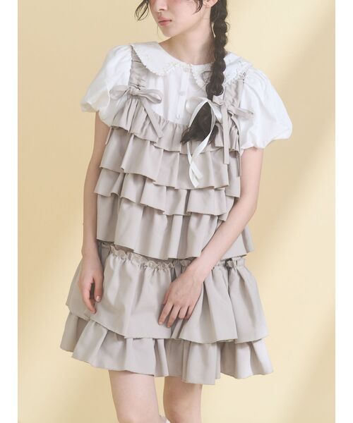 ホイップクリームミニワンピース（ワンピース）｜merry jenny（メリー