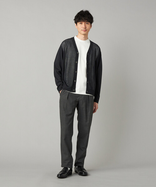 COMME CA MEN(コムサメン)の「ペーパーヤーン メッシュ切り替え カーディガン(カーディガン/ボレロ・メンズ・ライトグレー/チャコールグレー/ブラック・M/L)」の10枚目の写真