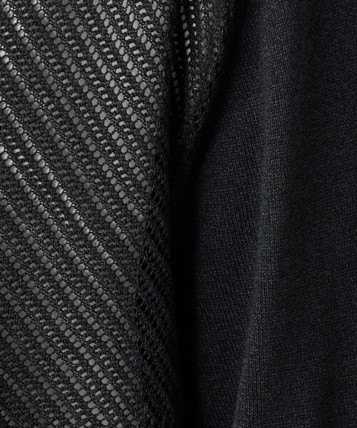COMME CA MEN(コムサメン)の「ペーパーヤーン メッシュ切り替え カーディガン(カーディガン/ボレロ・メンズ・ライトグレー/チャコールグレー/ブラック・M/L)」の9枚目の写真