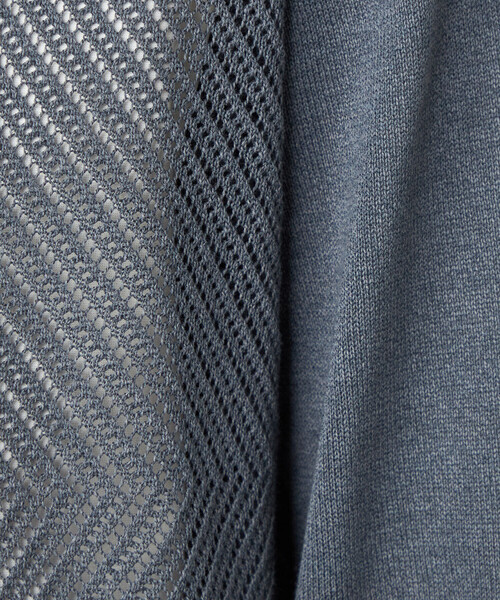 COMME CA MEN(コムサメン)の「ペーパーヤーン メッシュ切り替え カーディガン(カーディガン/ボレロ・メンズ・ライトグレー/チャコールグレー/ブラック・M/L)」の8枚目の写真