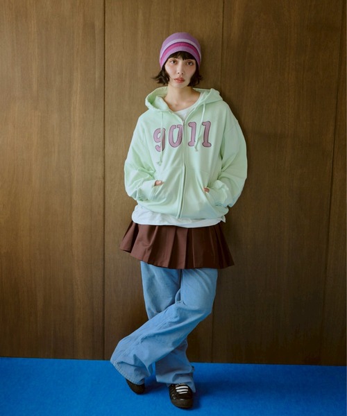 common gull products.(コモンガルプロダクツ)の「未完成の温度がするラッププリーツスカート(スカート・レディース・杢グレー/ダークブラウン・MEDIUM/SMALL)」の16枚目の写真