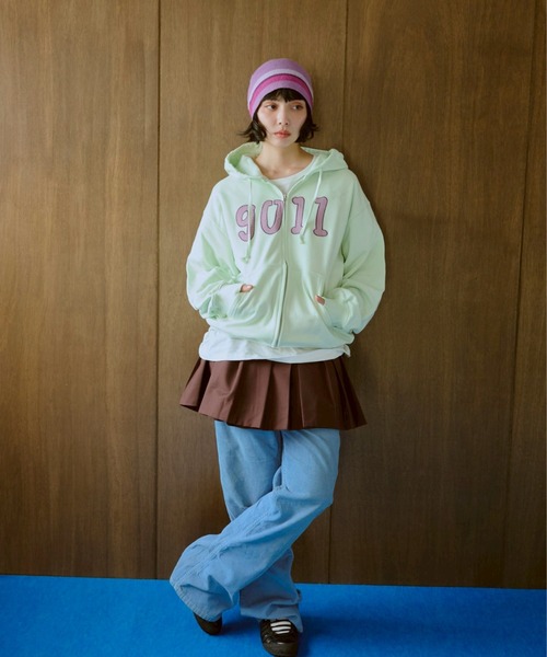 common gull products.(コモンガルプロダクツ)の「未完成の温度がするラッププリーツスカート(スカート・レディース・杢グレー/ダークブラウン・MEDIUM/SMALL)」の17枚目の写真