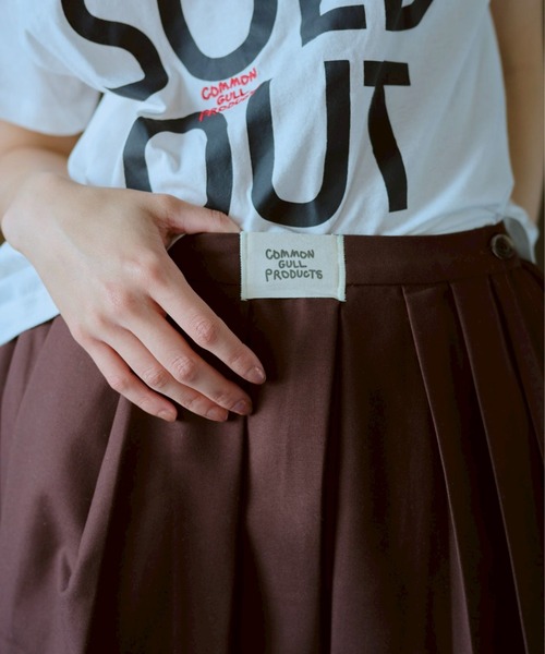 common gull products.(コモンガルプロダクツ)の「未完成の温度がするラッププリーツスカート(スカート・レディース・杢グレー/ダークブラウン・MEDIUM/SMALL)」の12枚目の写真