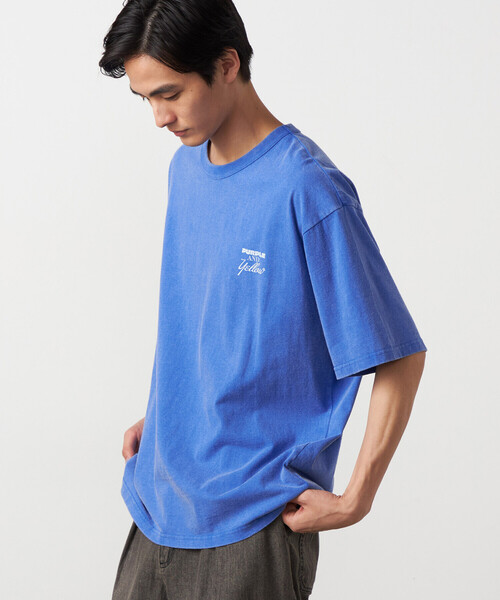Purple&Yellow(パープルアンドイエロー)の「バックプリント フロスト半袖Tシャツ(Tシャツ/カットソー・メンズ・ブルー/ブラック/レッド/ホワイト・MEDIUM/LARGE/SMALL)」の3枚目の写真