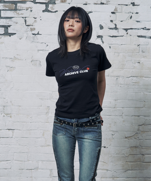 PEID（ペイド）の「PD レイニングスリムフィット半袖Tシャツブラック（Tシャツ/カットソー・レディース・ブラック・2/3/1）」の2枚目の写真