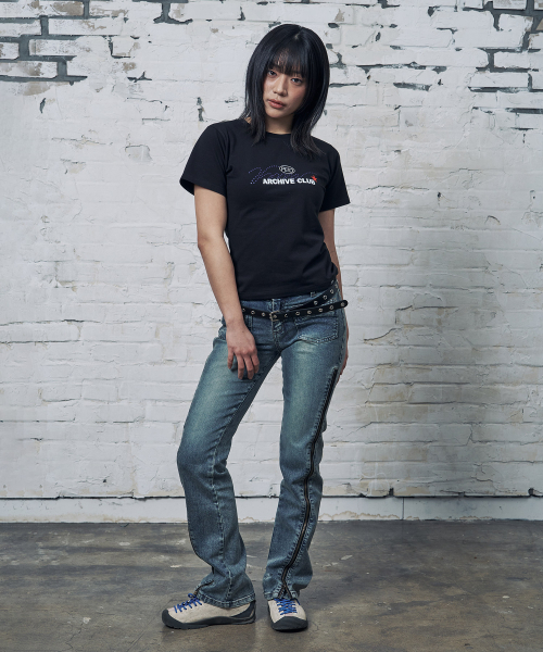 PEID（ペイド）の「PD レイニングスリムフィット半袖Tシャツブラック（Tシャツ/カットソー・レディース・ブラック・2/3/1）」の3枚目の写真