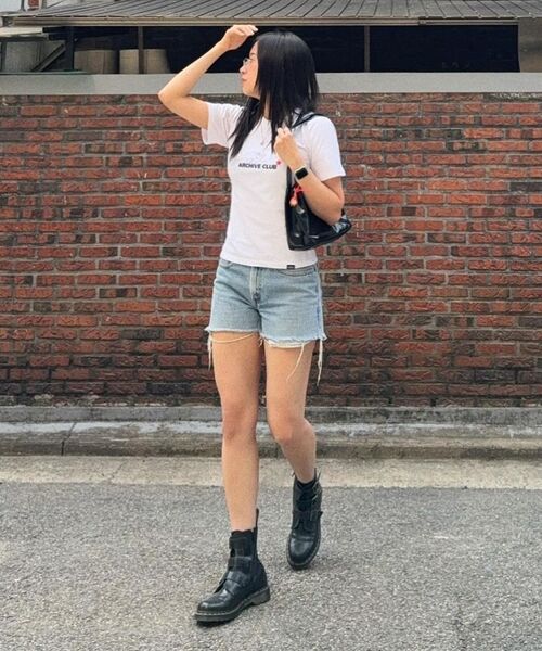 PEID（ペイド）の「PD レイニングスリムフィット半袖Tシャツブラック（Tシャツ/カットソー・レディース・ブラック・2/3/1）」の7枚目の写真