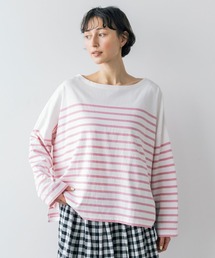 studio CLIP | 《natural by clip》コットンパネルボーダーゆるプルオーバー(Tシャツ/カットソー)