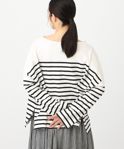 studio CLIP（スタディオクリップ）の「《natural by clip》コットンパネルボーダーゆるプルオーバー（Tシャツ/カットソー・レディース・その他2/ブルー/その他1・FREE）」の7枚目の写真