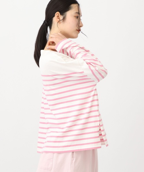 studio CLIP（スタディオクリップ）の「《natural by clip》コットンパネルボーダーゆるプルオーバー（Tシャツ/カットソー・レディース・その他2/ブルー/その他1・FREE）」の12枚目の写真