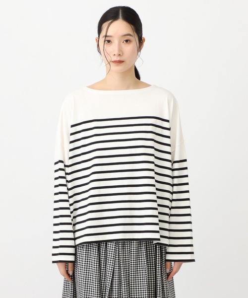 studio CLIP（スタディオクリップ）の「《natural by clip》コットンパネルボーダーゆるプルオーバー（Tシャツ/カットソー・レディース・その他2/ブルー/その他1・FREE）」の17枚目の写真