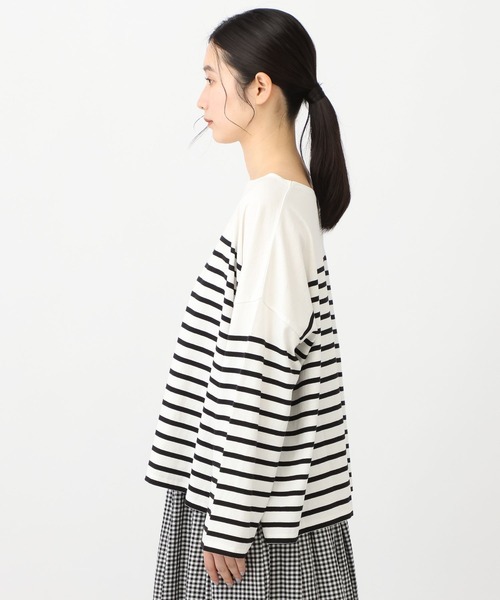 studio CLIP（スタディオクリップ）の「《natural by clip》コットンパネルボーダーゆるプルオーバー（Tシャツ/カットソー・レディース・その他2/ブルー/その他1・FREE）」の18枚目の写真