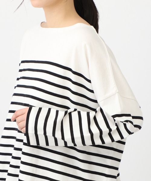 studio CLIP（スタディオクリップ）の「《natural by clip》コットンパネルボーダーゆるプルオーバー（Tシャツ/カットソー・レディース・その他2/ブルー/その他1・FREE）」の21枚目の写真