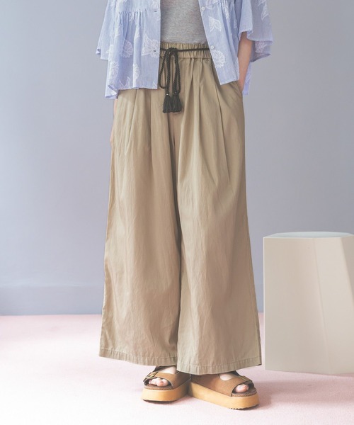 niko and...（ニコアンド）の「DRYイージーワイドパンツ（その他パンツ・レディース・チャコール/ブルー/ボルドー/ベージュ・MEDIUM/LARGE）」の3枚目の写真