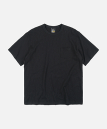 SLUB POCKET HALF TEE _ BLACK