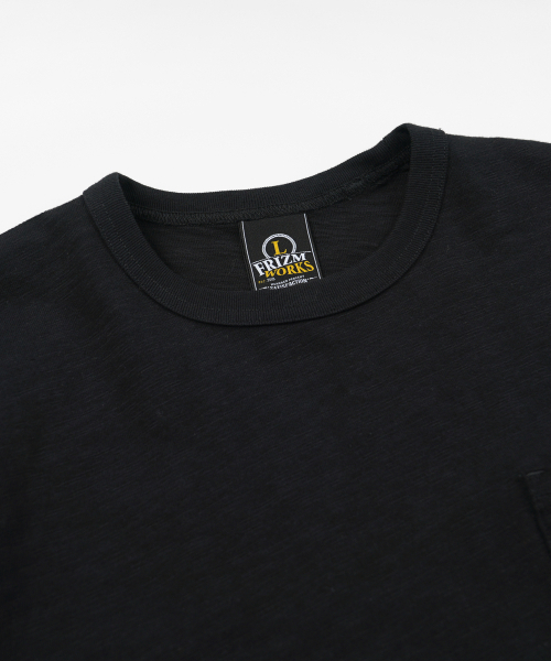 FRIZMWORKS(フリズムワークス)の「SLUB POCKET HALF TEE _ BLACK(Tシャツ/カットソー・メンズ・その他・LARGE/MEDIUM/SMALL/X-LARGE)」の3枚目の写真