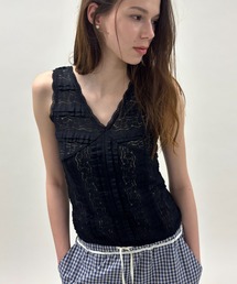 FUULLY STUDIO（フーリィーステューディオ）の「レースVタンクトップ/ビスチェ（タンクトップ）」