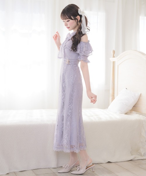 couture BY ROJITA(クチュールバイロジータ)の「肩開き総レースワンピース(ワンピース・レディース・ホワイト/パープル/ブラック・FREE)」の19枚目の写真