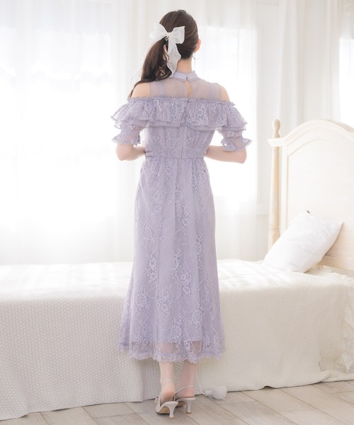 couture BY ROJITA(クチュールバイロジータ)の「肩開き総レースワンピース(ワンピース・レディース・ホワイト/パープル/ブラック・FREE)」の20枚目の写真