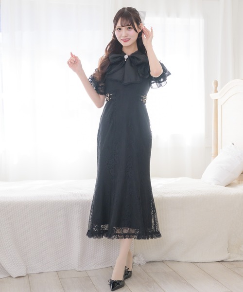 couture BY ROJITA(クチュールバイロジータ)の「肩開き総レースワンピース(ワンピース・レディース・ホワイト/パープル/ブラック・FREE)」の10枚目の写真