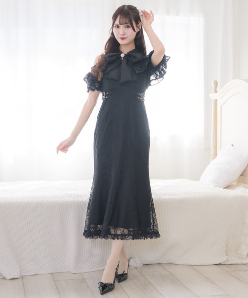 couture BY ROJITA(クチュールバイロジータ)の「肩開き総レースワンピース(ワンピース・レディース・ホワイト/パープル/ブラック・FREE)」の14枚目の写真