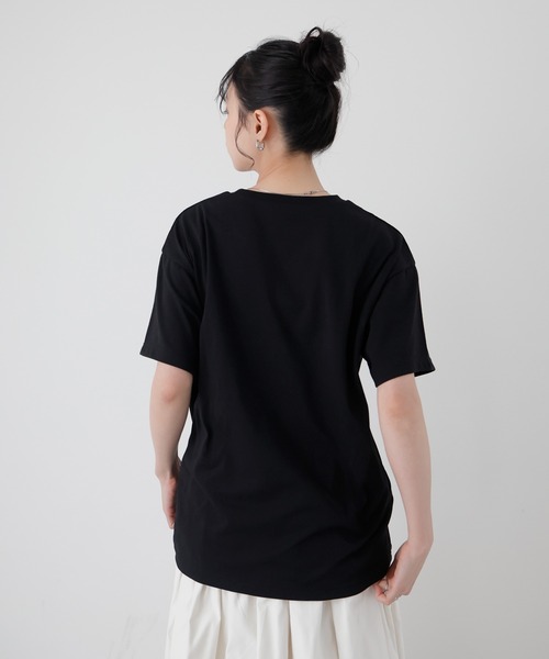 UVカット＆接触冷感】レースレイヤードロゴTシャツ（Tシャツ