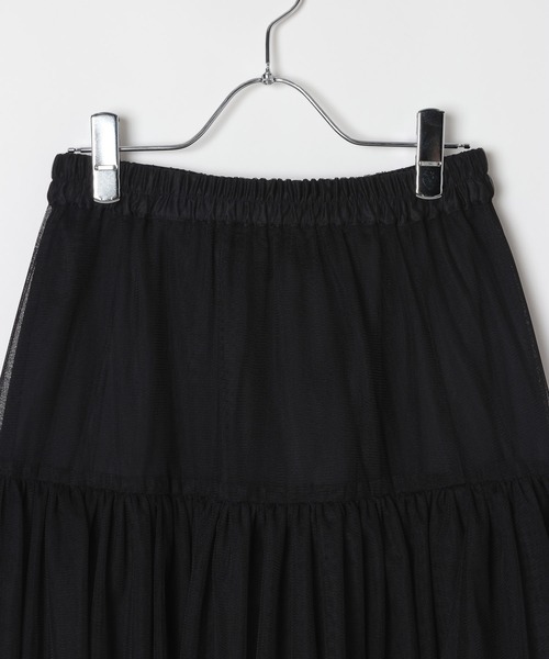 PAGEBOY（ページボーイ）の「チュールフリルスカート 【ペチコート付き・ウエストゴム】（スカート・レディース・チェリーレッド/ブラック/オフホワイト・FREE）」の20枚目の写真