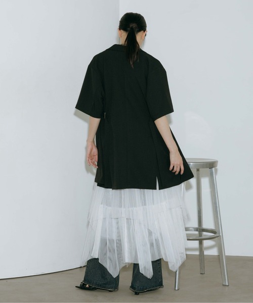 PAGEBOY（ページボーイ）の「チュールフリルスカート 【ペチコート付き・ウエストゴム】（スカート・レディース・チェリーレッド/ブラック/オフホワイト・FREE）」の14枚目の写真