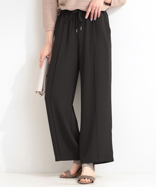 SHOO・LA・RUE（シューラルー）の「【ひんやり/UV/S-LL/セットアップ可】さらさらぷるん イージーワイドパンツ（その他パンツ・レディース・ブラック/チャコールグレー/レンガ・04/03/02/01）」の2枚目の写真