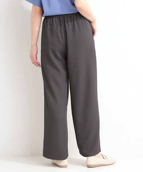 SHOO・LA・RUE（シューラルー）の「【ひんやり/UV/S-LL/セットアップ可】さらさらぷるん イージーワイドパンツ（その他パンツ・レディース・ブラック/チャコールグレー/レンガ・04/03/02/01）」の6枚目の写真