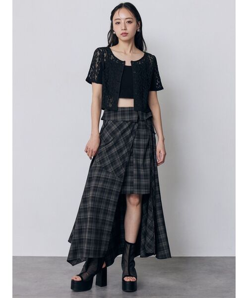 MURUA(ムルーア)の「レーシーアンサンブルトップス 夏服(アンサンブル・レディース・ブルー/ブラック/ホワイト・FREE)」の9枚目の写真